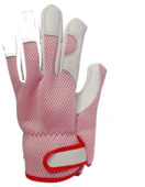 Werkhandschoenen Geitenleer Roze S