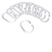 Spirella douchegordijnringen c-minor crystal 12 stuks