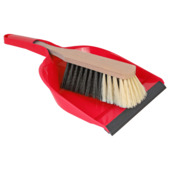 Stoffer en blik kunststof rood