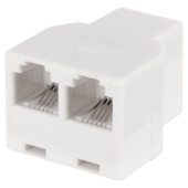 Répartiteur de réseau RJ11 fem-2x fem Q-Link 4P blanc