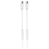 Câble coaxial 3C2V Q-link 2 m blanc avec fiche droite MF 