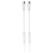 Câble coaxial 3C2V Q-link 5 m blanc avec fiche droite MF
