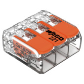 Borne de connexion à levier 3x0,2-4mm² - Wago / Boîte de 50 pîèces