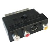 Adaptateur SCART vers S-VHS/AV Q-line noir