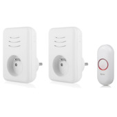 Byron draadloze deurbel plug-through met 2 bellen DBY-22317FR bereik 150 m