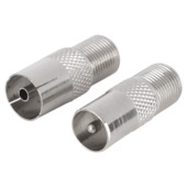 Adaptateurs pour câble coaxial Q-link 1x connecteur F/1 M + 1x connecteur F/1 F