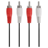 Câble audio tulipe 2RCA male-male Q-link 1,5 m rouge/blanc