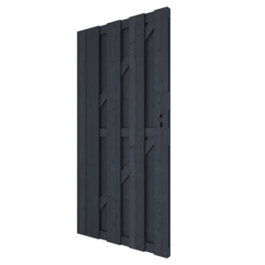 Tuinpoort Royal grenen hout antraciet 180 x 90 cm