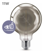 Philips LED globe E27 15 W filament smoky niet dimbaar