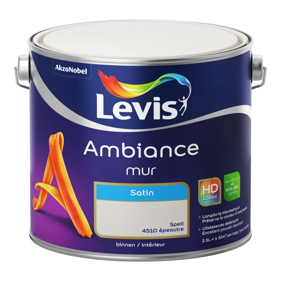 Levis Ambiance muurverf zijdeglans spelt 2,5 L