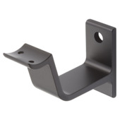 Support de main courante creux + trou pour boulon M8 Hermata noir mat