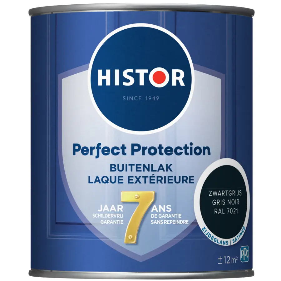 Histor Perfect Protection buitenlak zijdeglans RAL 7021 zwartgrijs 750 ml