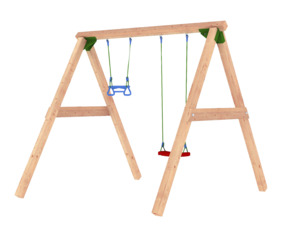 Speeltoestel Jungle Gym met dubbele schommel van douglashout