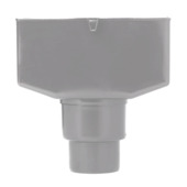 Martens vergaarbak en overloop voor diameter 80-100mm grijs