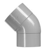 Martens bochtstuk 45 graden met 1 x mannelijk uiteinde 40mm grijs