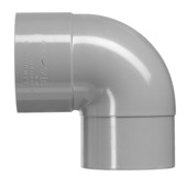 Martens bochtstuk 90 graden met 1 x mannelijk uiteinde 40mm grijs