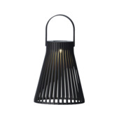 Solar LED lantaarn 18,5 cm hoog zwart