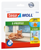 Tesa Moll tochtstrip classic E-profiel 8jr, 6m wit