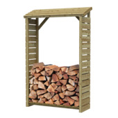 Haardhoutberging grenen hout 42,5 x 120 x 180 cm