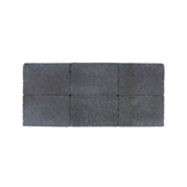 Kasseien beton getrommeld zwart 20x30x6 cm - 48 stuks / 2,88 m²