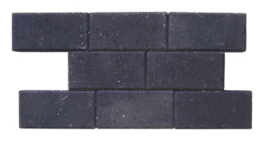 Clinker béton 22x11x5 cm noir 560 pièces/13,44 m²