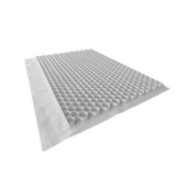 Grindrooster Nidagravel wit kunststof met worteldoek 120x80 cm, dikte 3cm