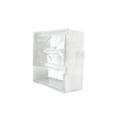 Glasblok ventilatie wit 19x19x8 cm