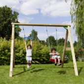 Aire de jeux Jungle Gym en pin avec 2 balançoires