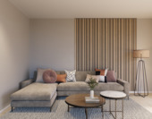 Lattenwand Decowall Acoustic Blend natuur eiken ,combinatie van verschillende breedtes,260x30cm, 2 stuks (1.56m2)