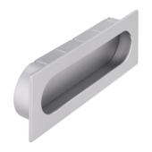 Poignée de meuble Fleur 125 mm ovaal aspect aluminium