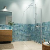 Sealskin inloopdouche A3 Inc. 100x200 cm helder glas/zilver hoogglans