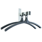 V-Part wandkapstok HIQ 12 incl. 2 hangers - aluminiumgrijs / zwart