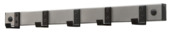 V-Part wandkapstok HIQ 5 haken -  aluminiumgrijs / zwart