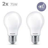 Philips LED peer E27 75 W mat niet dimbaar 2 stuks