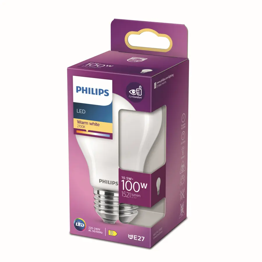 Philips LED peer E27 100 W mat niet dimbaar