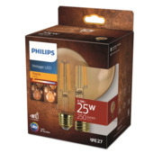 Ampoule LED dorée à filament Philips E27 3 W 250 lm 1800K non dimmable