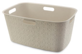 Panier à linge Curver Softex 45 L blanc craie