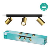 Philips opbouwspot Idris 3×GU10 IP44 brons