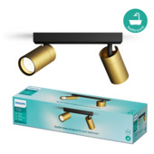Philips opbouwspot Idris 2×GU10 IP44 brons