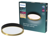 Philips plafondlamp Hanno zwart met sceneswitch