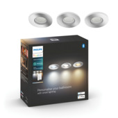 eu de 3 spots à encastrer pour salle de bain LED Philips Hue Adore chromé/blanc 3x5W avec switch et Bluetooth