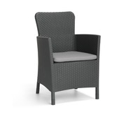 Fauteuil Miami graphite Allibert