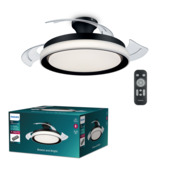 Philips LED plafondlamp Bliss met ventilator zwart