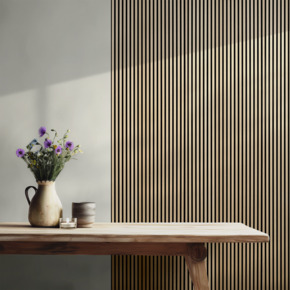 Lattenwand Melbourne 260x52 cm licht eiken, dikte 9,7 mm 2 stuks