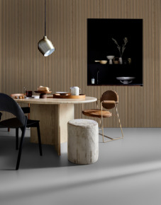 Lattenwand Melbourne 260x52 cm licht eiken, dikte 9,7 mm 2 stuks