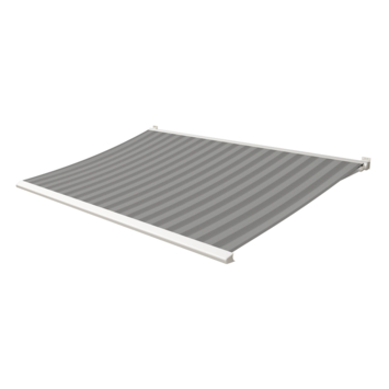 Store banne Calando rayé gris (couleur T384) sur mesure