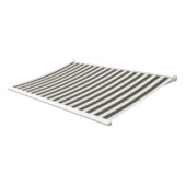 Knikarmscherm Calando streep zwart/wit (kleurnr. T362) op maat