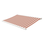 Knikarmscherm Calando streep rood/wit (kleurnr. 8211) op maat