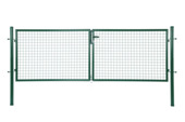 Giardino dubbele tuintuinpoort groen verzinkt 125x300 cm (2x 150 cm)