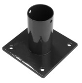 Pied de poteau rond Giardino 40 mm noir